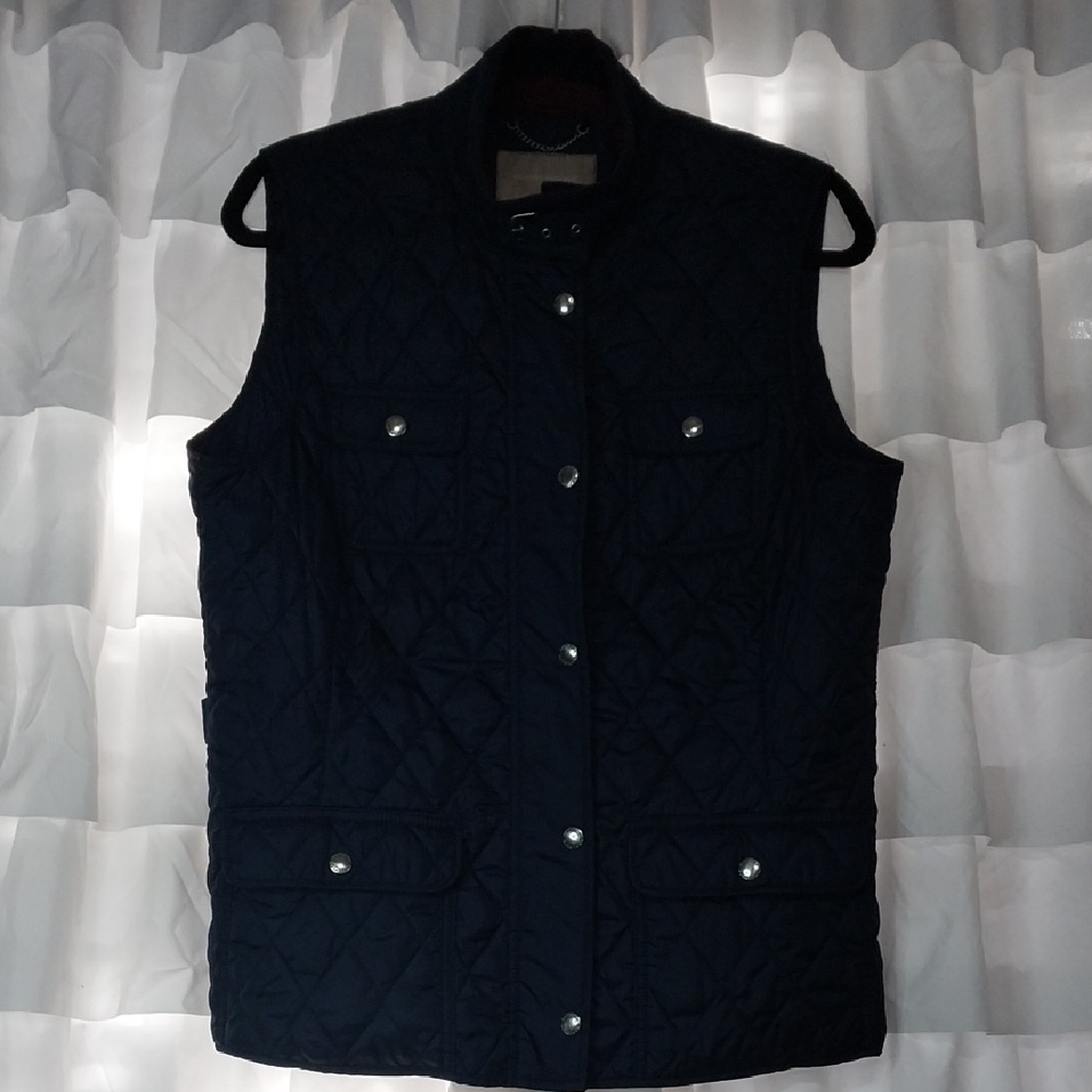 Banana Republic Women's Quilted Black Vest